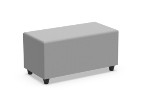 Poef soft seating - in grijs kunstleder