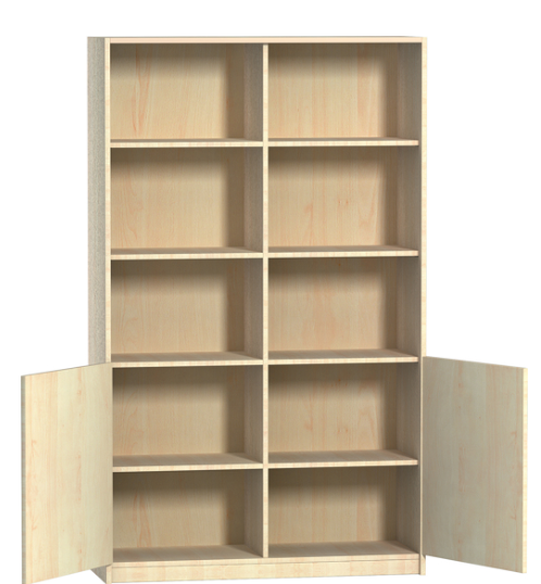 [DIS-024-190-TBA-TBA] Houten kast met open en gesloten deel - 5 OH   (Nog te bepalen, Nog te bepalen)