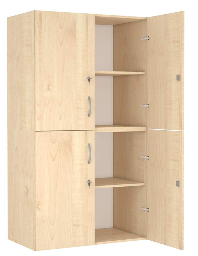 [DIS-004-190-TBA-TBA] Houten kast met 4 deuren - 5 OH   (Nog te bepalen, Nog te bepalen)