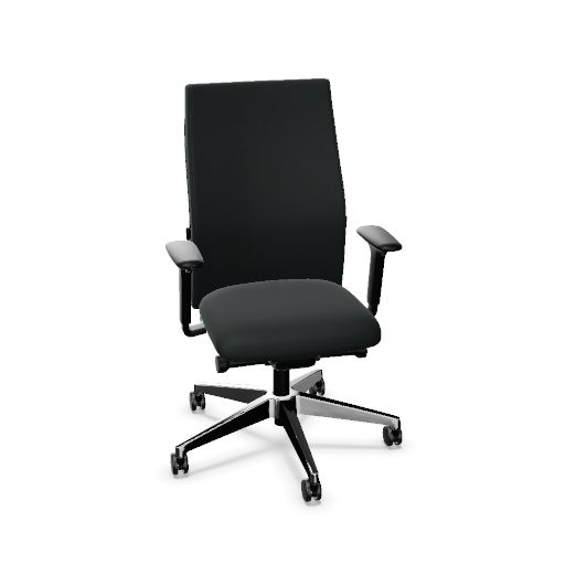 Se7en LX114 Swivel chair high, upholstered backrest, synchro