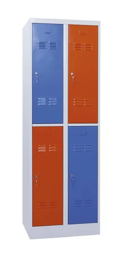 50 x 50 x 180 cm (BxDxH) - 4 compartimenten, korte deuren