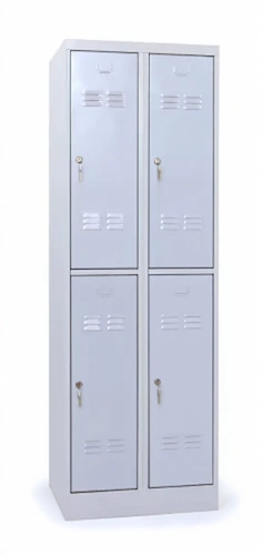 50 x 50 x 180 cm (BxDxH) - 4 compartimenten, korte deuren