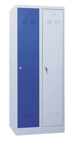60 x 50 x 180 cm (BxDxH) - 2 compartimenten, lange deuren