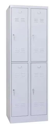 60 x 50 x 180 cm (BxDxH) - 4 compartimenten, korte deuren