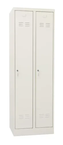 80 x 50 x 180 cm (BxDxH) - 2 compartimenten, lange deuren