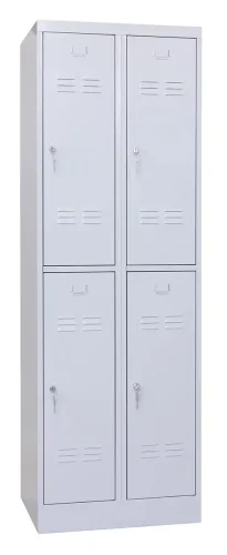 80 x 50 x 180 cm (BxDxH) - 4 compartimenten, korte deuren