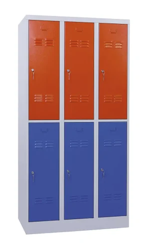 75 x 50 x 180 cm (BxDxH) - 6 compartimenten, korte deuren