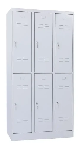 90 x 50 x 180 cm (BxDxH) - 6 compartimenten, korte deuren