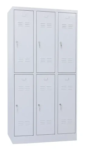 120 x 50 x 180 cm (BxDxH) - 6 compartimenten, korte deuren