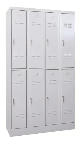 100 x 50 x 180 cm (BxDxH) - 8 compartimenten, korte deuren