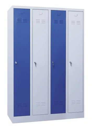 120 x 50 x 180 cm (BxDxH) - 4 compartimenten, lange deuren