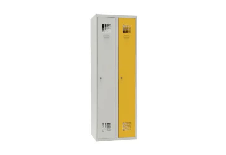 60 x 50 x 180 cm (BxDxH) - 2 compartimenten, lange deuren