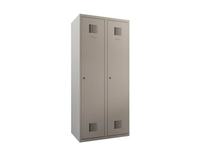 80 x 50 x 180 cm (BxDxH) - 2 compartimenten, lange deuren
