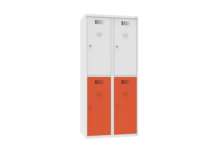 80 x 50 x 180 cm (BxDxH) - 4 compartimenten, korte deuren
