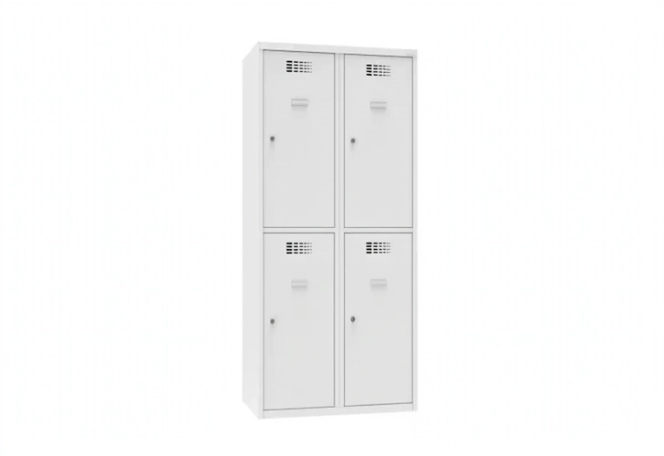 80 x 50 x 180 cm (BxDxH) - 4 compartimenten, korte deuren