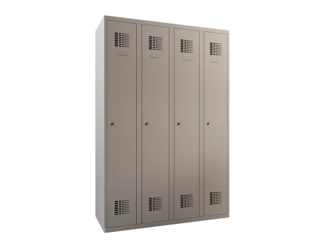 120 x 50 x 180 cm (BxDxH) - 4 compartimenten, lange deuren