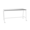 High table on castors with brake - H. 107 W. 210,4  H. 107  D. 90 