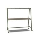 Social table on castors with brake - H. 107 W. 210,4  H. 200  D. 90 