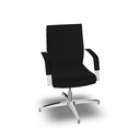 Meeting with low back and with soft tilt, fixed height, swivelling
