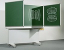 5-vlaks schrijfbord op schuifmechaniek - vrijstaand - op wielen - type 350