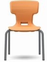 Kiboo 4-pootsstoel - H35 - pakket 4 stuks - oranje