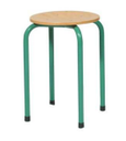 Zitkruk 2600 - Zithoogte: 34cm - Kleur onderstel: RAL 5013 Cobalt blauw