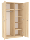 Houten kleerkast met kledingrail en legplanken - 5 OH 