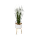 Bac  VAGUE pieds bois composition HERBES