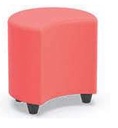 Poef soft seating in kunstleder -  maan: 90 x 76 cm  (B x D)